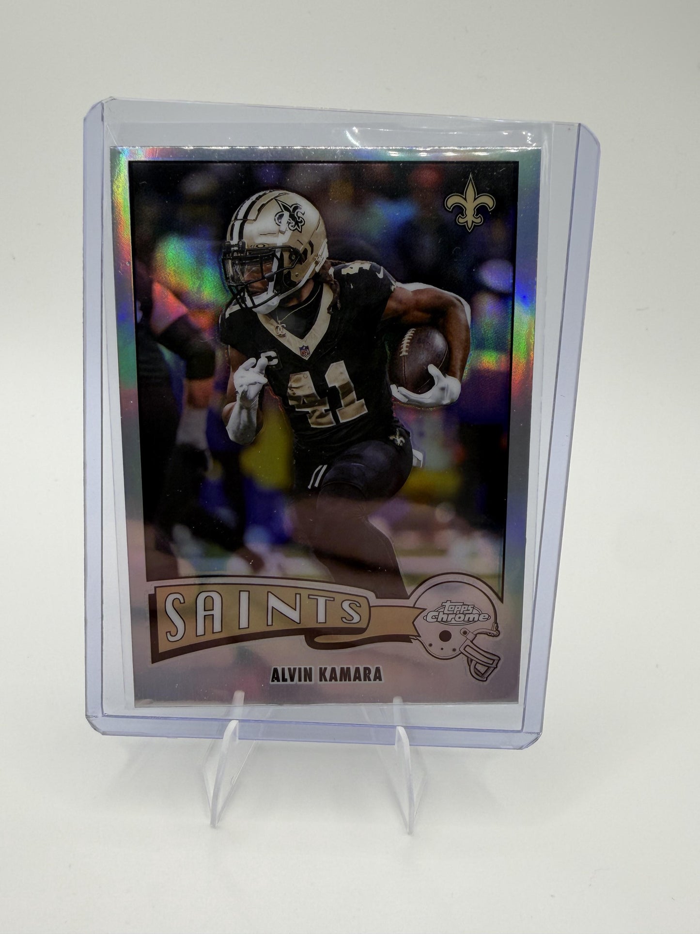 2025 Topps Chrome Alvin Kamara 1975 Topps Refractor #1975-24 Saints Parallel