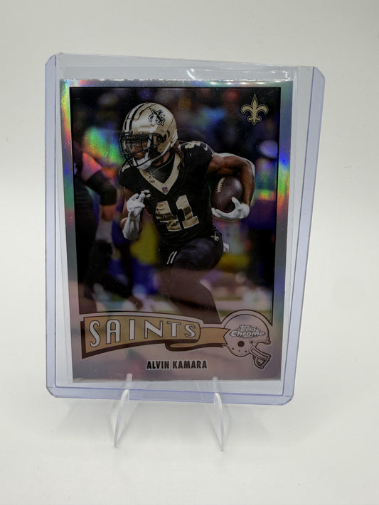 2025 Topps Chrome Alvin Kamara 1975 Topps Refractor #1975-24 Saints Parallel