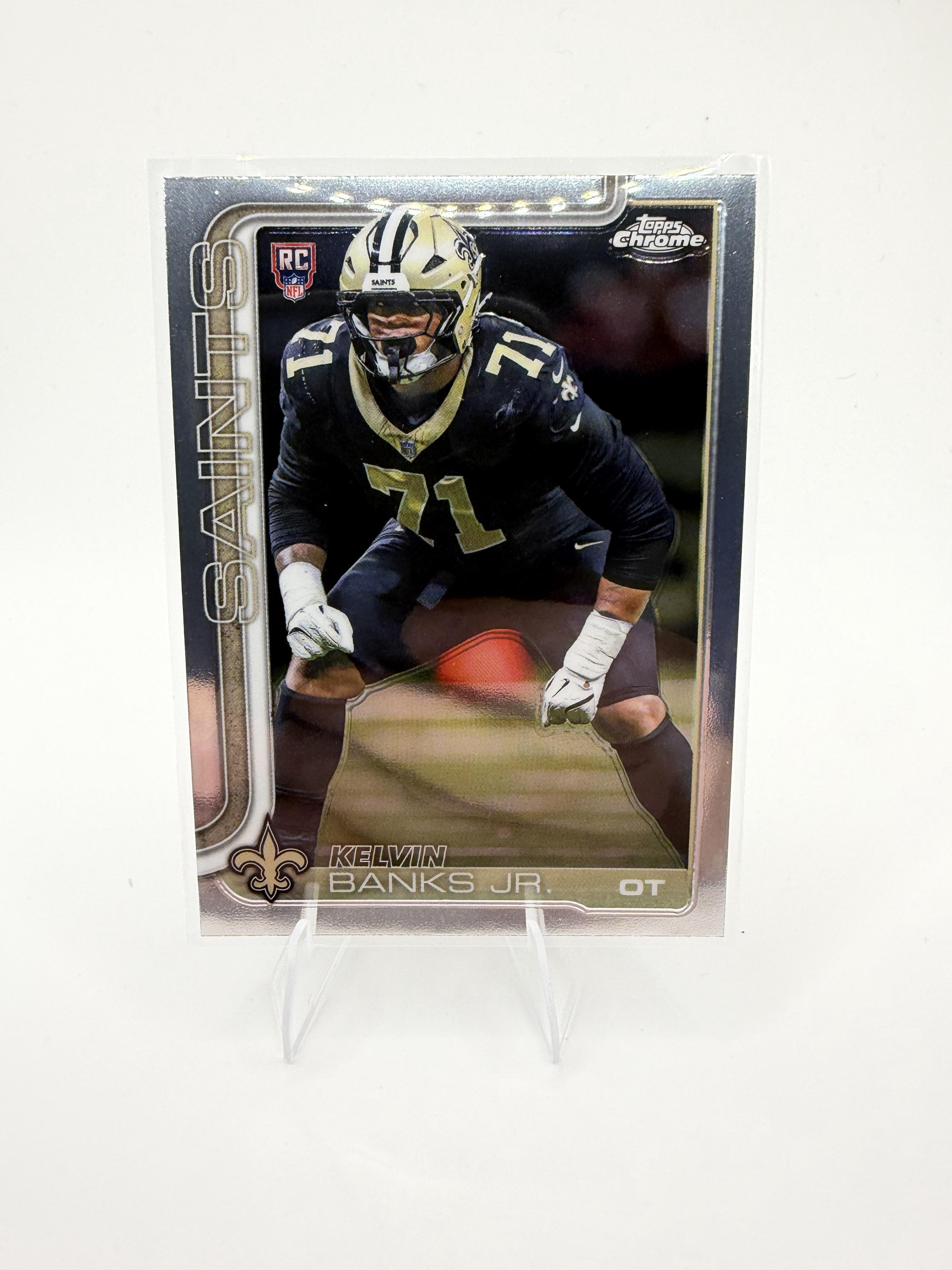 2025 Topps Chrome Kelvin Banks Jr RC #378 New Orleans Saints Rookie OT