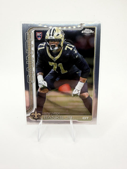 2025 Topps Chrome Kelvin Banks Jr RC #378 New Orleans Saints Rookie OT