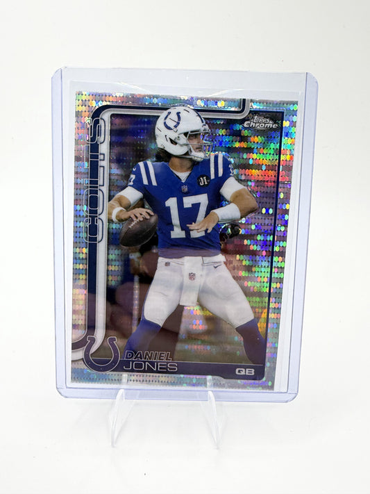 2025 Topps Chrome Daniel Jones Pulsar Refractor #132 Colts Hanger Exclusive