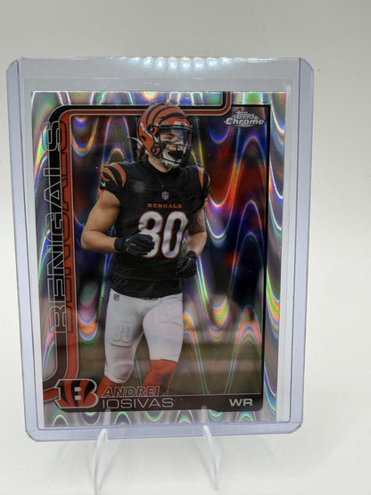 2025 Topps Chrome Andrei Iosivas RayWave Refractor #60 Bengals