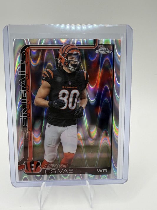 2025 Topps Chrome Andrei Iosivas RayWave Refractor #60 Bengals