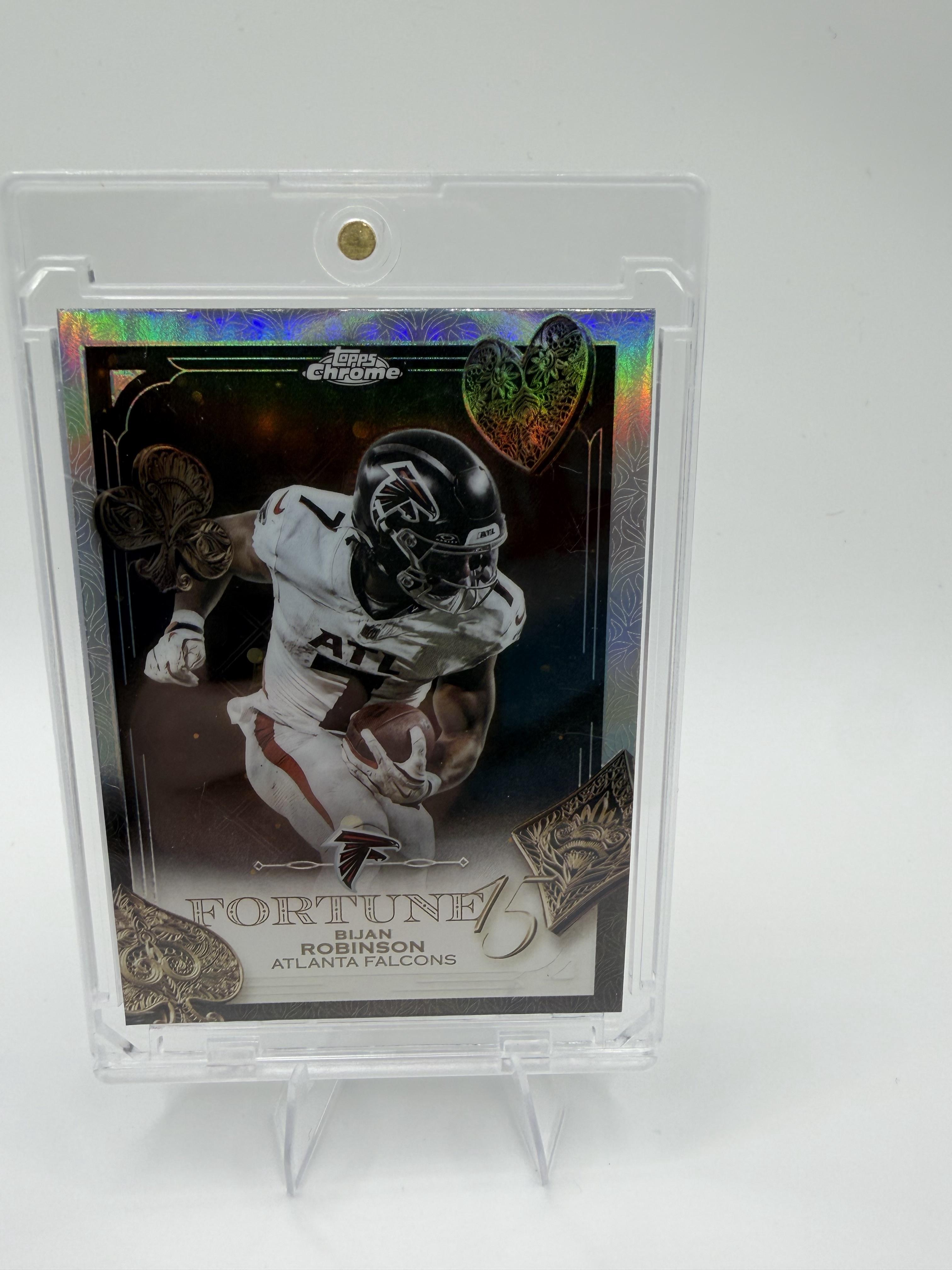 2025 Topps Chrome Bijan Robinson Fortune 15 Refractor #F15-14 Falcons
