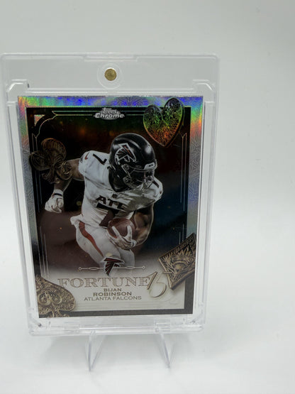 2025 Topps Chrome Bijan Robinson Fortune 15 Refractor #F15-14 Falcons