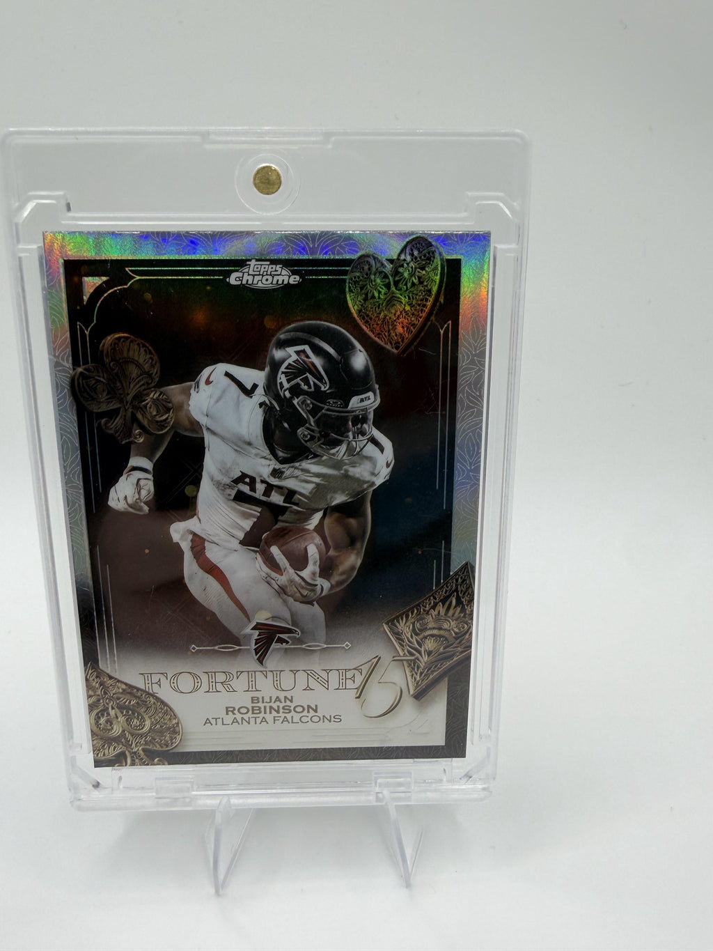 2025 Topps Chrome Bijan Robinson Fortune 15 Refractor #F15-14 Falcons