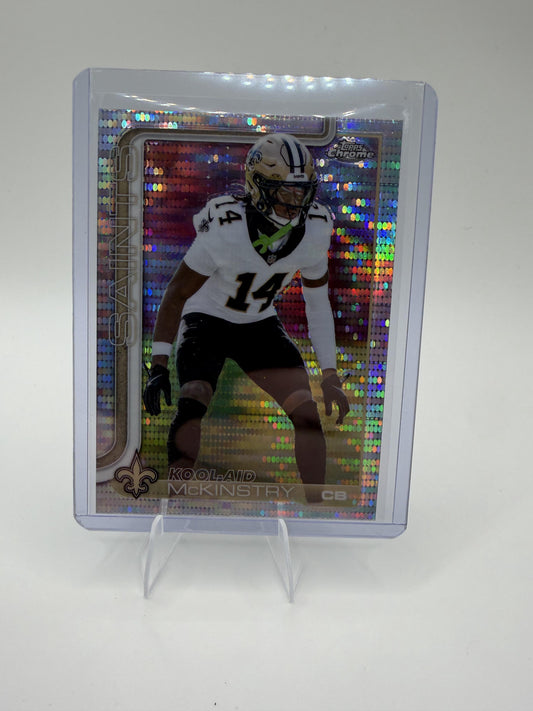 2025 Topps Chrome Kool-Aid McKinstry Pulsar Refractor RC #224 Saints Rookie