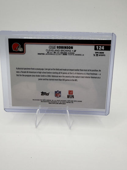 2025 Topps Chrome Cam Robinson Pulsar Refractor #124 Cleveland Browns