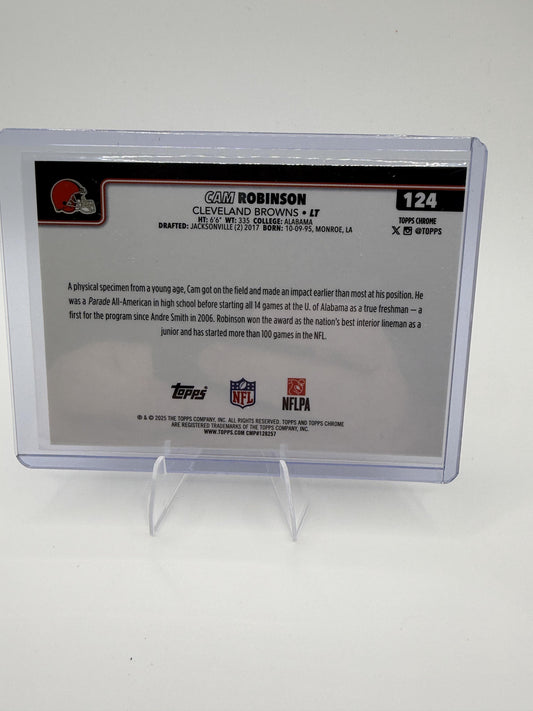 2025 Topps Chrome Cam Robinson Pulsar Refractor #124 Cleveland Browns
