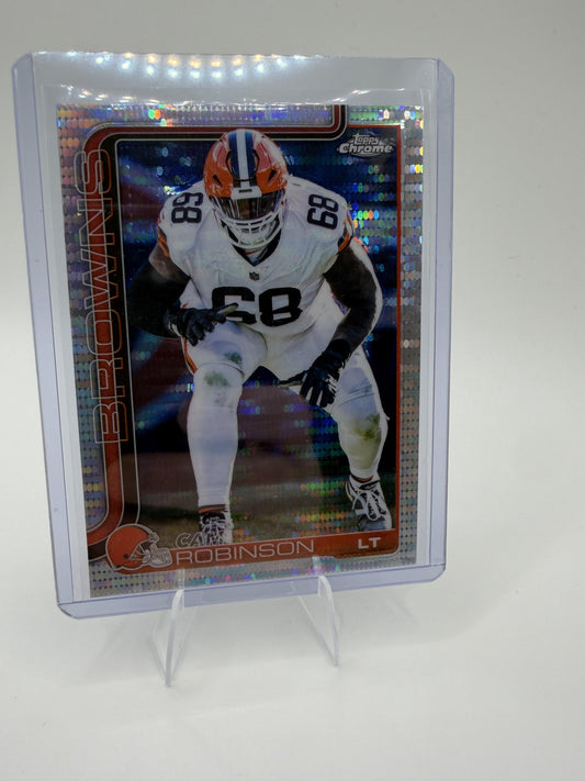 2025 Topps Chrome Cam Robinson Pulsar Refractor #124 Cleveland Browns