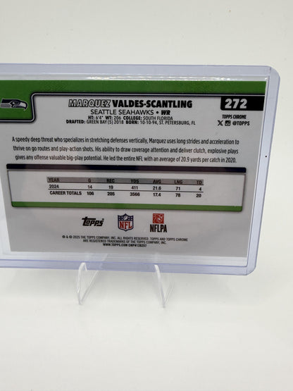 2025 Topps Chrome Marquez Valdes-Scantling Football Leather Refractor #272