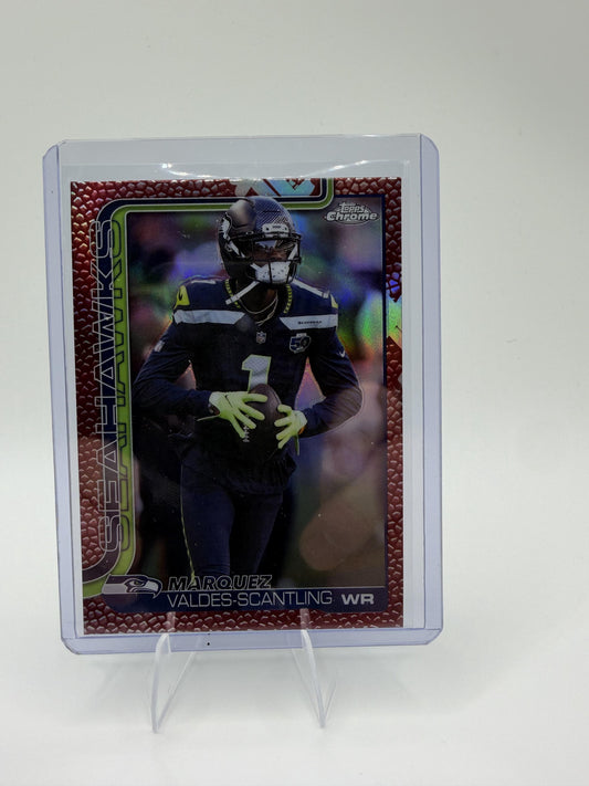 2025 Topps Chrome Marquez Valdes-Scantling Football Leather Refractor #272