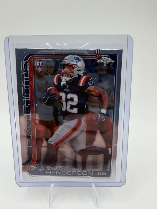 2025 Topps Chrome TreVeyon Henderson RC #328 New England Patriots Rookie