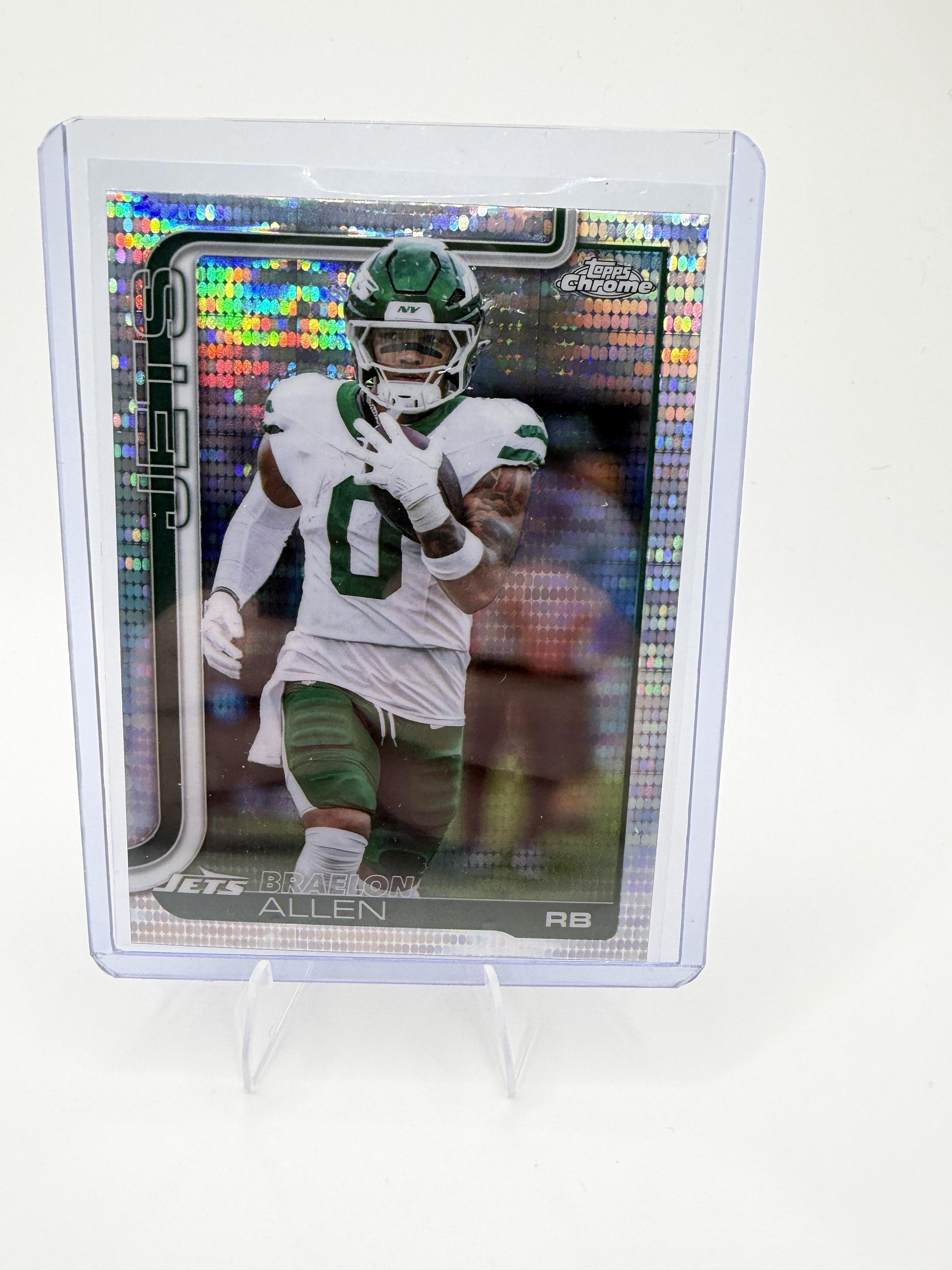2025 Topps Chrome Braelon Allen Pulsar Refractor #240 NY Jets