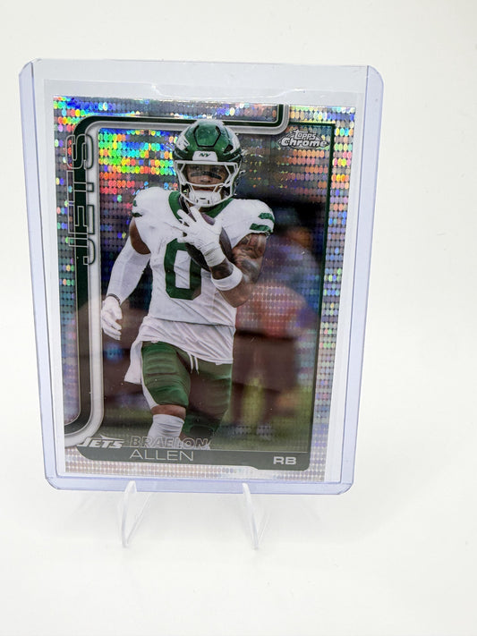 2025 Topps Chrome Braelon Allen Pulsar Refractor #240 NY Jets