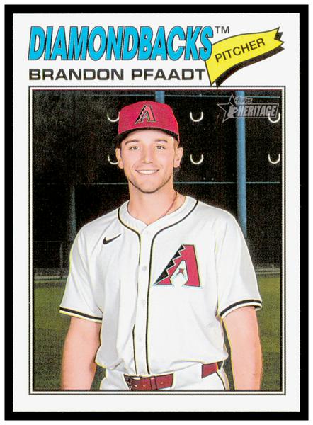2026 Topps Heritage Brandon Pfaadt Card Arizona Diamondbacks #126