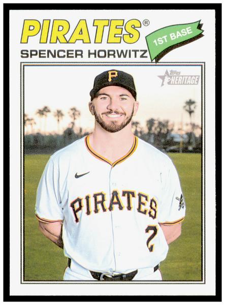 2026 Topps Heritage Spencer Horwitz Card Pittsburgh Pirates #266