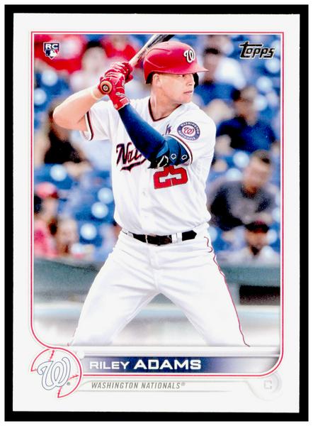 2022 Topps Riley Adams Card RC Washington Nationals #158