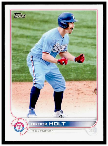 2022 Topps Brock Holt Card Texas Rangers #113