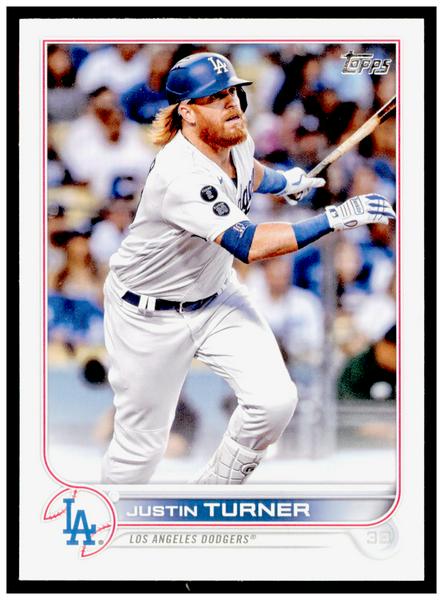 2022 Topps Justin Turner Card Los Angeles Dodgers #257