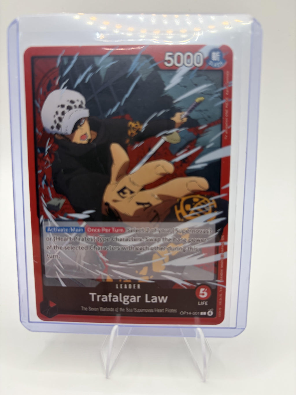 Trafalgar Law OP14-001 L Leader Azure Sea's Seven English One Piece