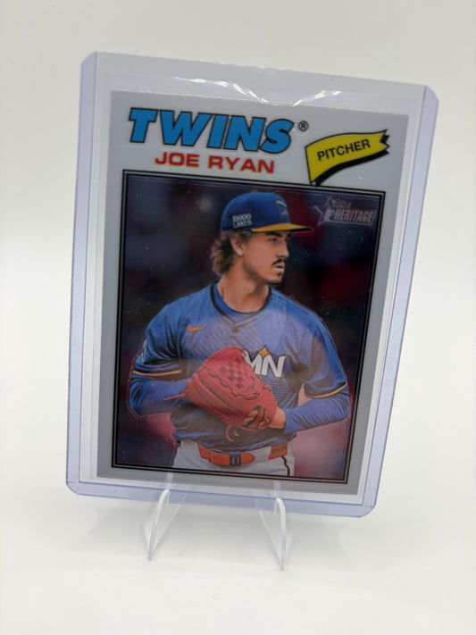 2026 Topps Heritage Joe Ryan Card Minnesota Twins #255