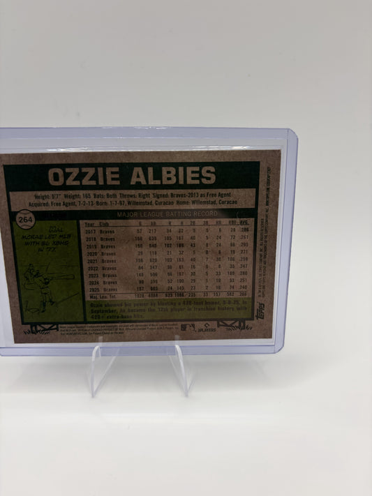 2026 Topps Heritage Ozzie Albies Card Chrome Refractors Atlanta Braves #264