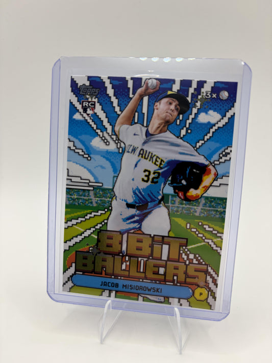 2026 Topps Jacob Misiorowski Card 8 Bit Ballers Milwaukee Brewers #8B-5