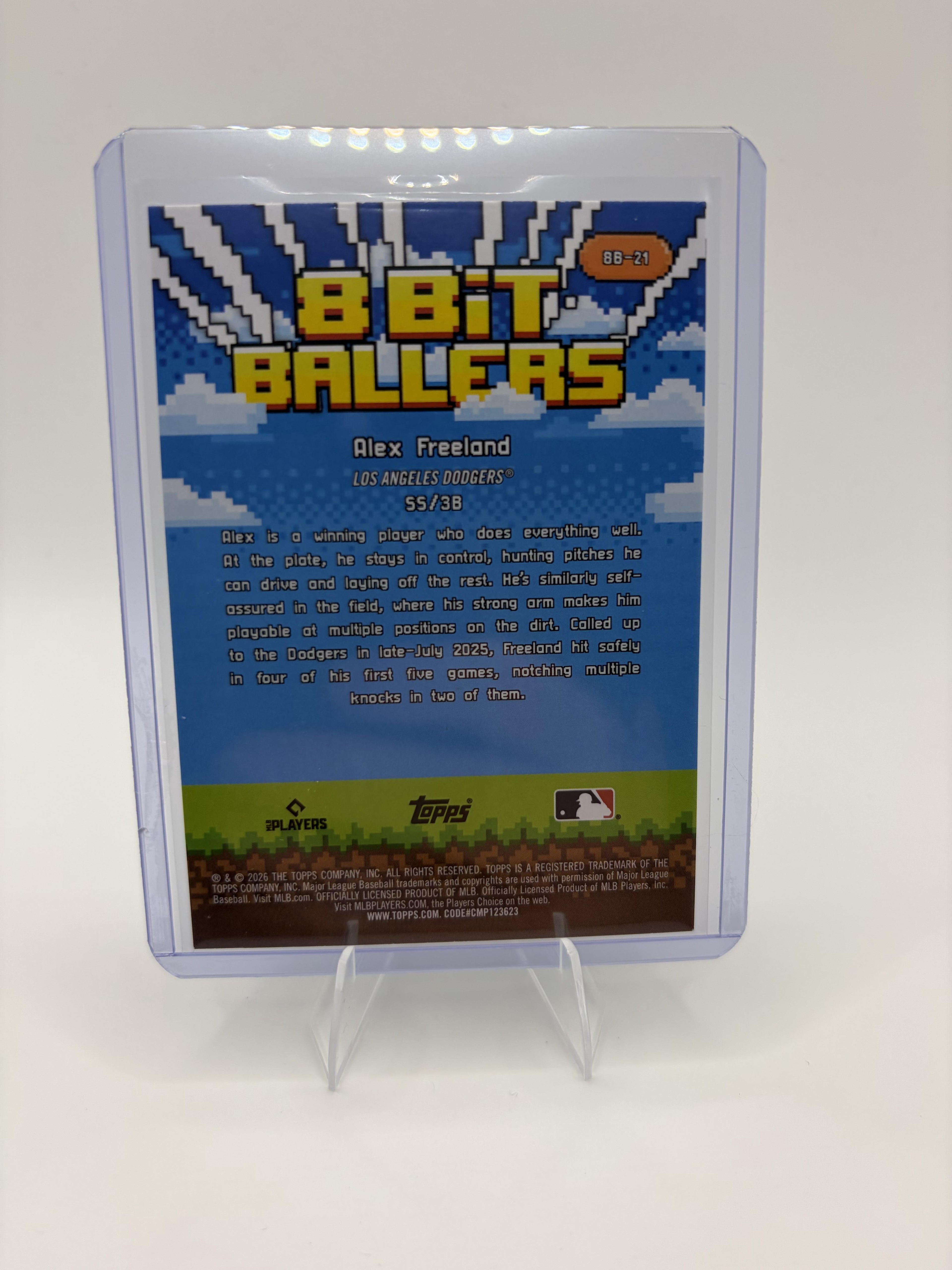 2026 Topps Alex Freeland Card 8 Bit Ballers Los Angeles Dodgers #8B-21