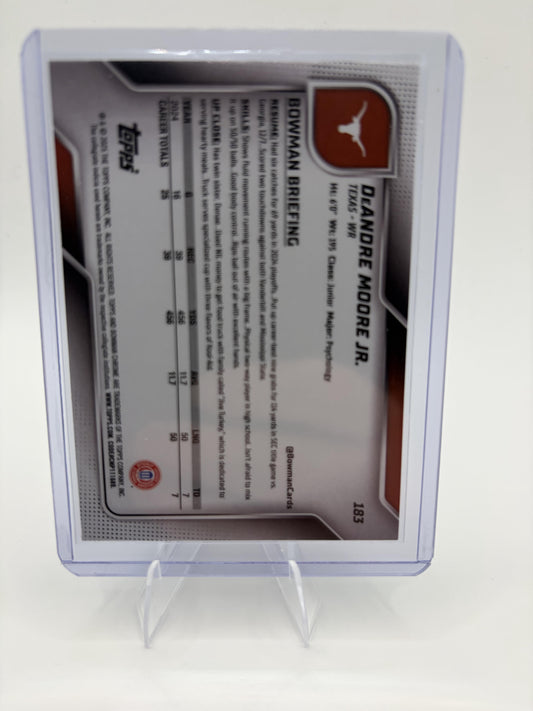 2025 Bowman Chrome University DeAndre Moore Jr 1st Teal Lava Refractor Texas