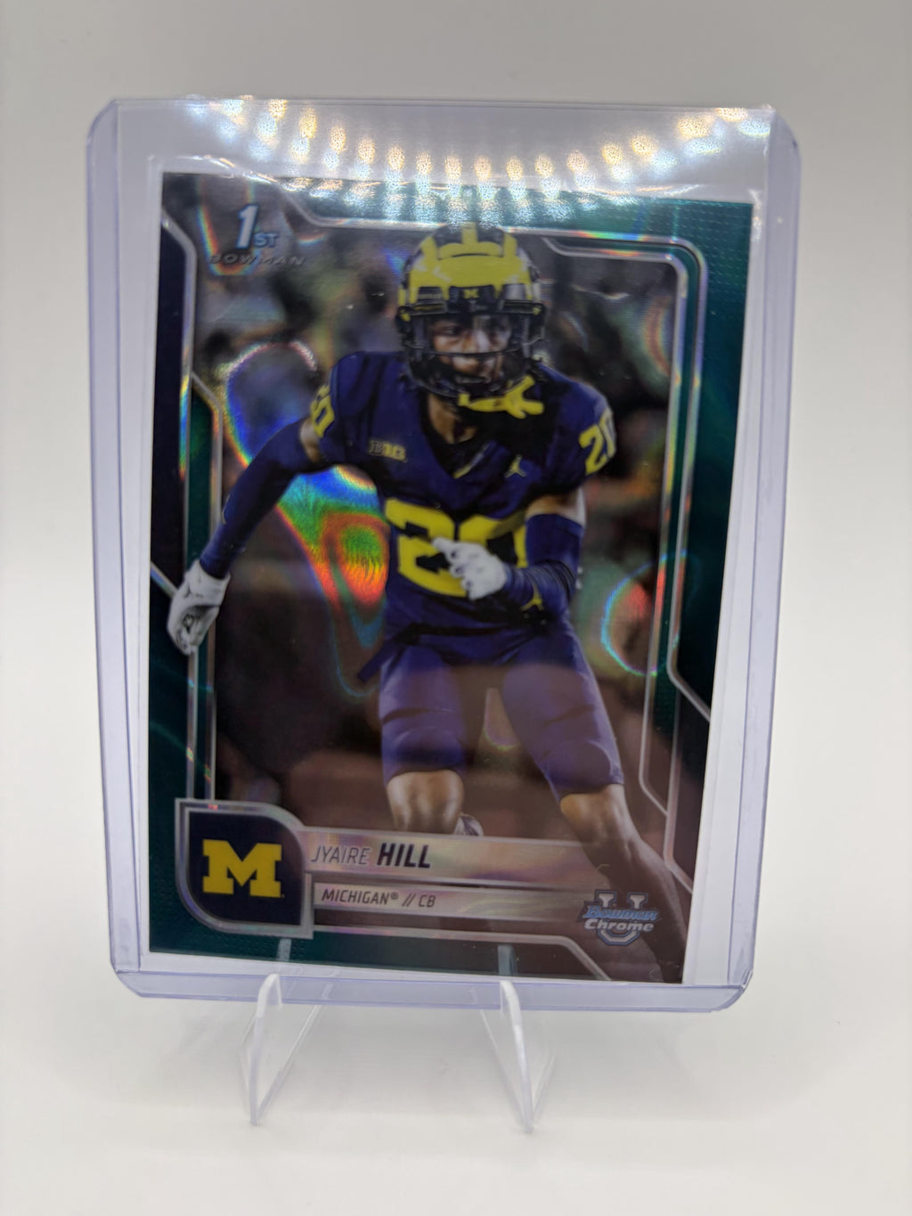 2025 Bowman Chrome University Jyaire Hill 1st Teal Lava Refractor Michigan