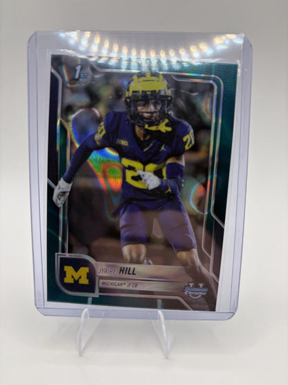 2025 Bowman Chrome University Jyaire Hill 1st Teal Lava Refractor Michigan