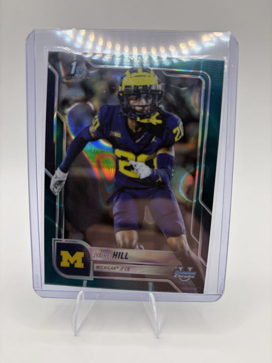 2025 Bowman Chrome University Jyaire Hill 1st Teal Lava Refractor Michigan