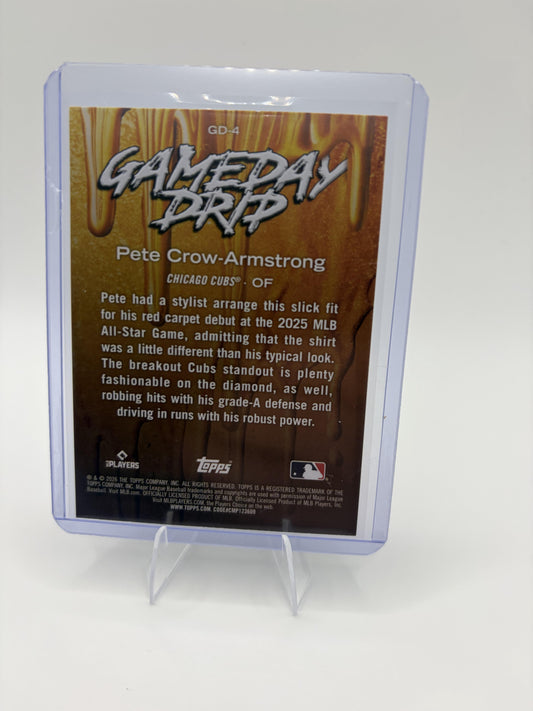 2026 Topps Pete Crow-Armstrong Card Gameday Drip Chicago Cubs #GD-4