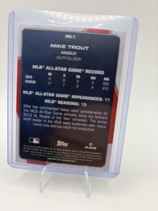 2026 Topps Mike Trout Card Perennial All Stars Los Angeles Angels #PAS-1