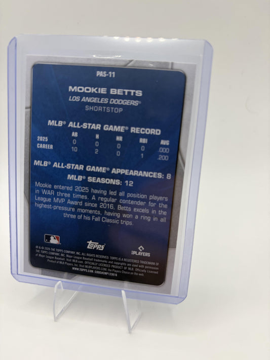 2026 Topps Mookie Betts Card Perennial All Stars Los Angeles Dodgers #PAS-11