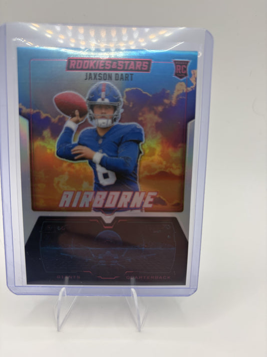 2025 Panini Rookies & Stars Jaxson Dart Card Airborne Blue New York Giants #30