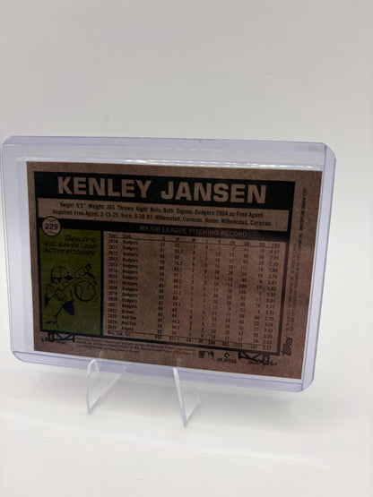 2026 Topps Heritage Burgundy Sparkle Kenley Jansen Angels #229