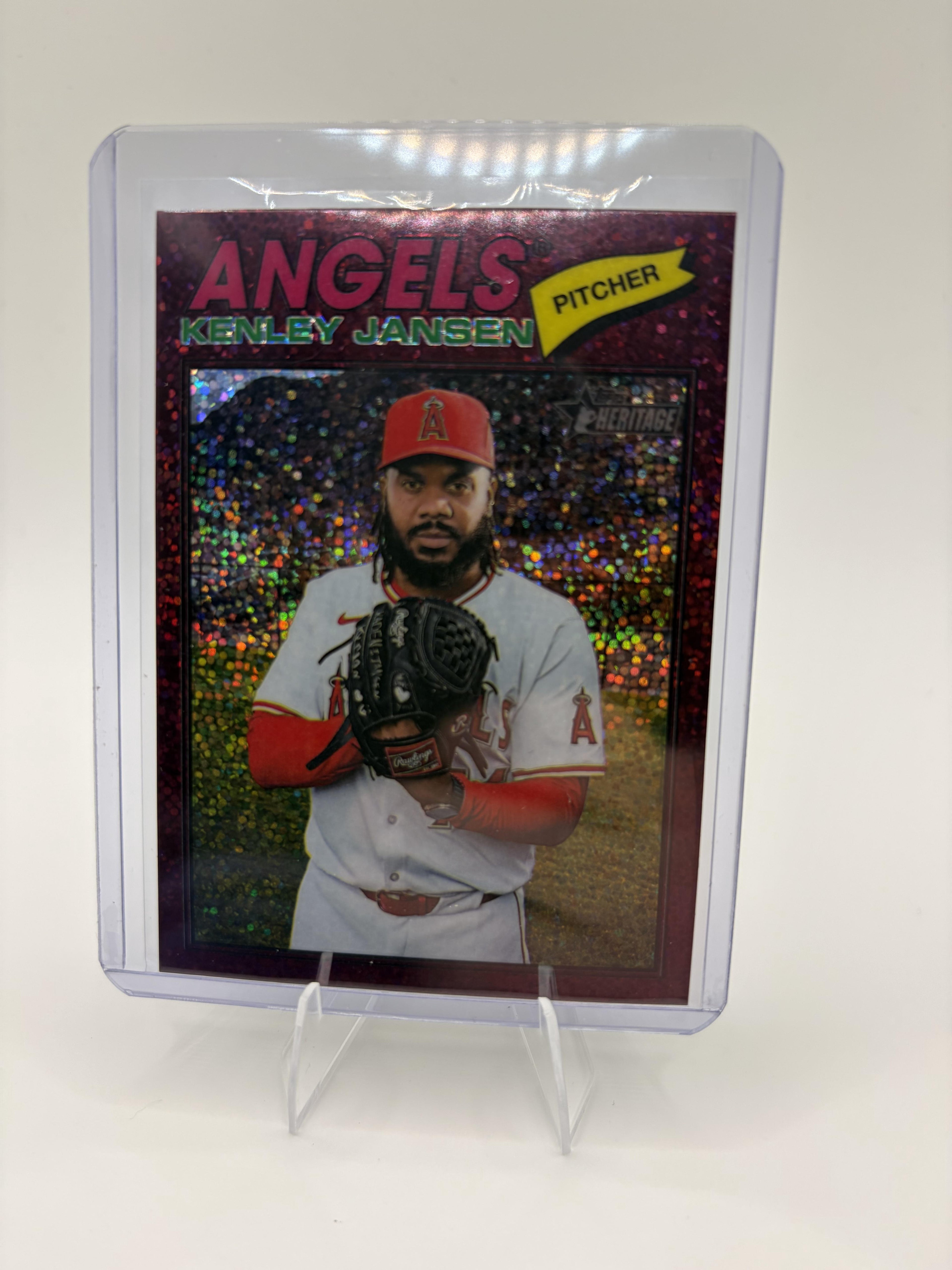 2026 Topps Heritage Burgundy Sparkle Kenley Jansen Angels #229