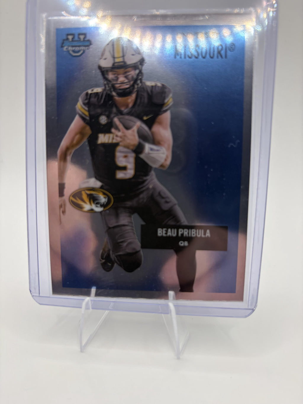 2025 Bowman University Chrome Beau Pribula Card 1955 Bowman Football Tigers