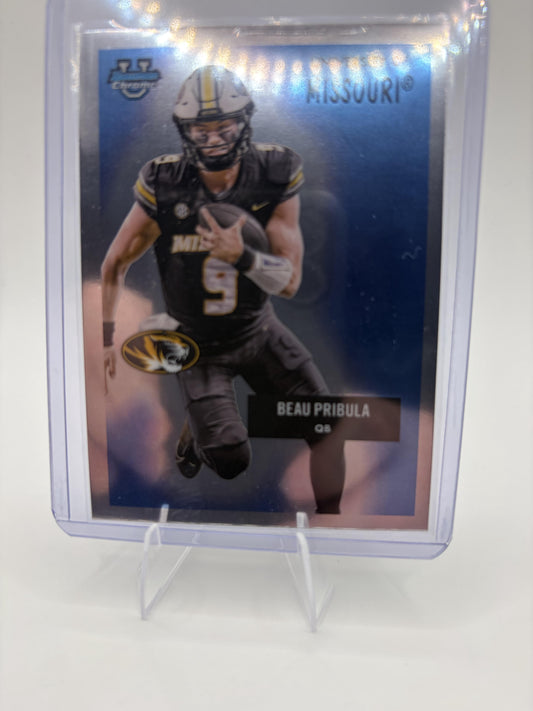 2025 Bowman University Chrome Beau Pribula Card 1955 Bowman Football Tigers
