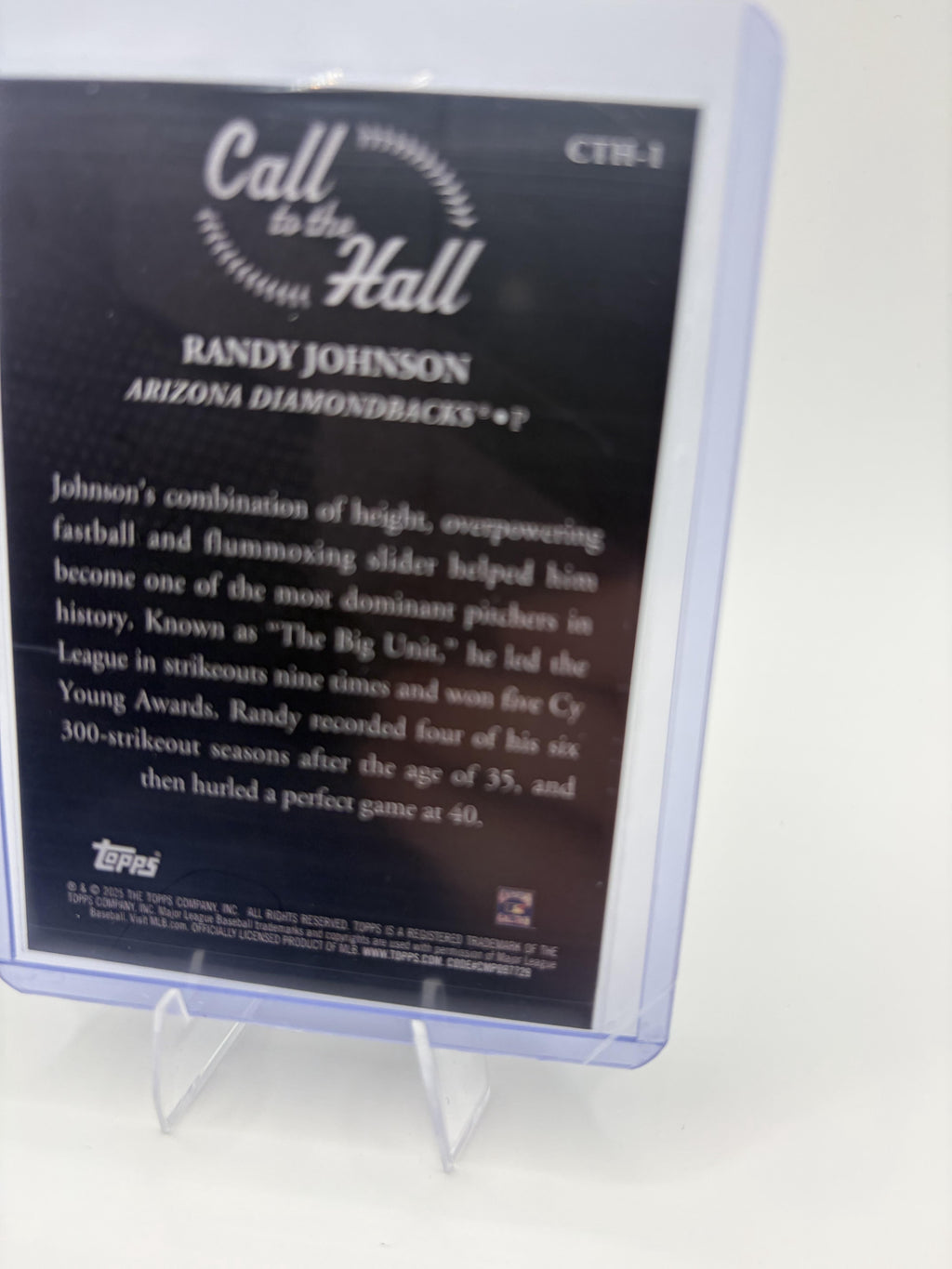 2025 Topps Randy Johnson Call to the Hall Insert #CTH-1 Diamondbacks HOF