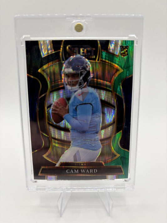 2025 Panini Select Cam Ward Card Black and Green Prizm Shock Titans #26