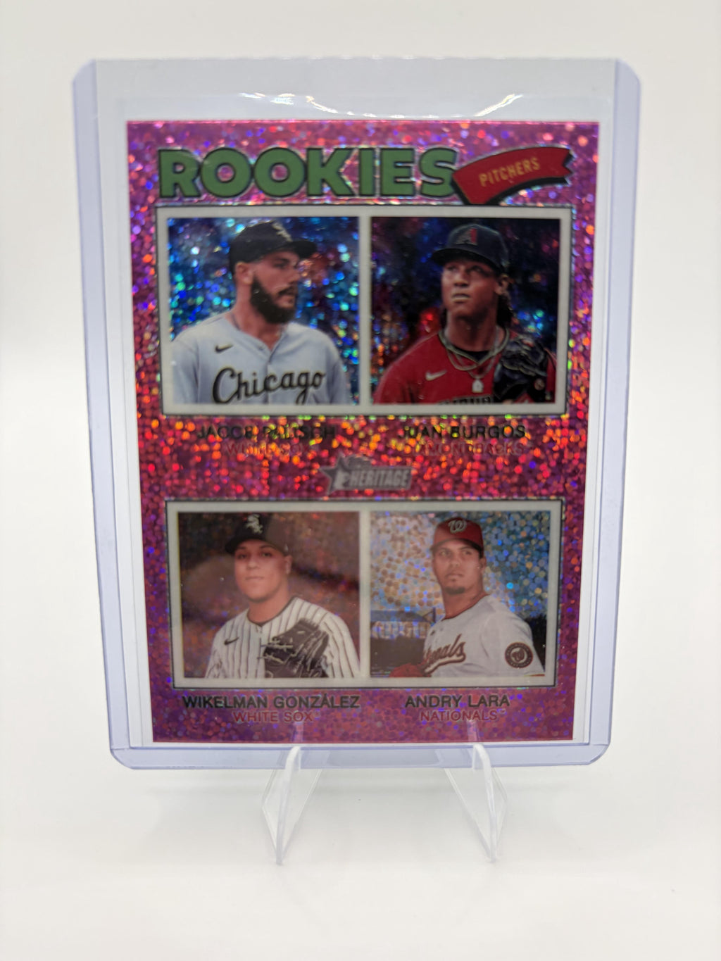 2026 Topps Heritage Rookie Pitchers Pink Sparkle