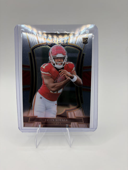 2025 Panini Select Jalen Royals Card RC Kansas City Chiefs Premier Level