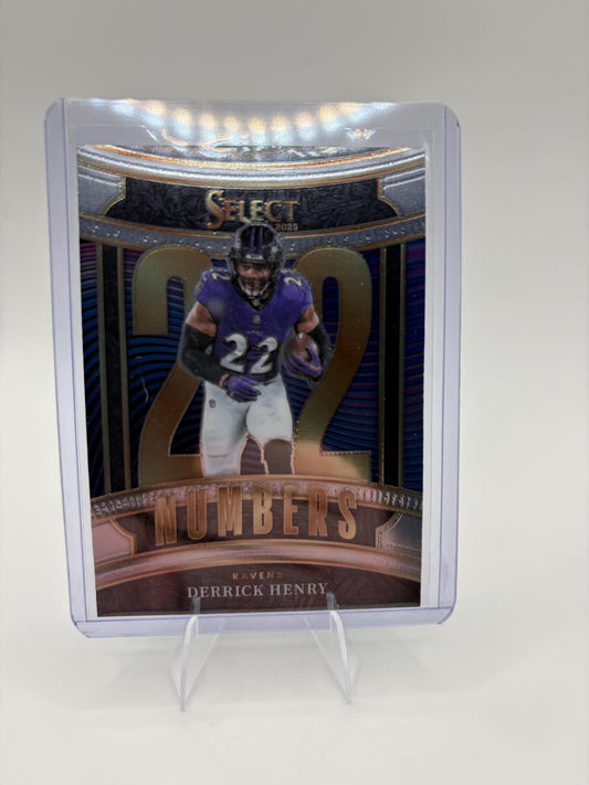2025 Panini Select Derrick Henry Numbers Insert #2 Baltimore Ravens
