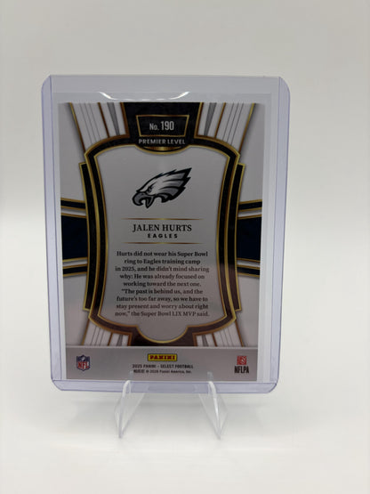 2025 Panini Select Jalen Hurts Card Philadelphia Eagles #190