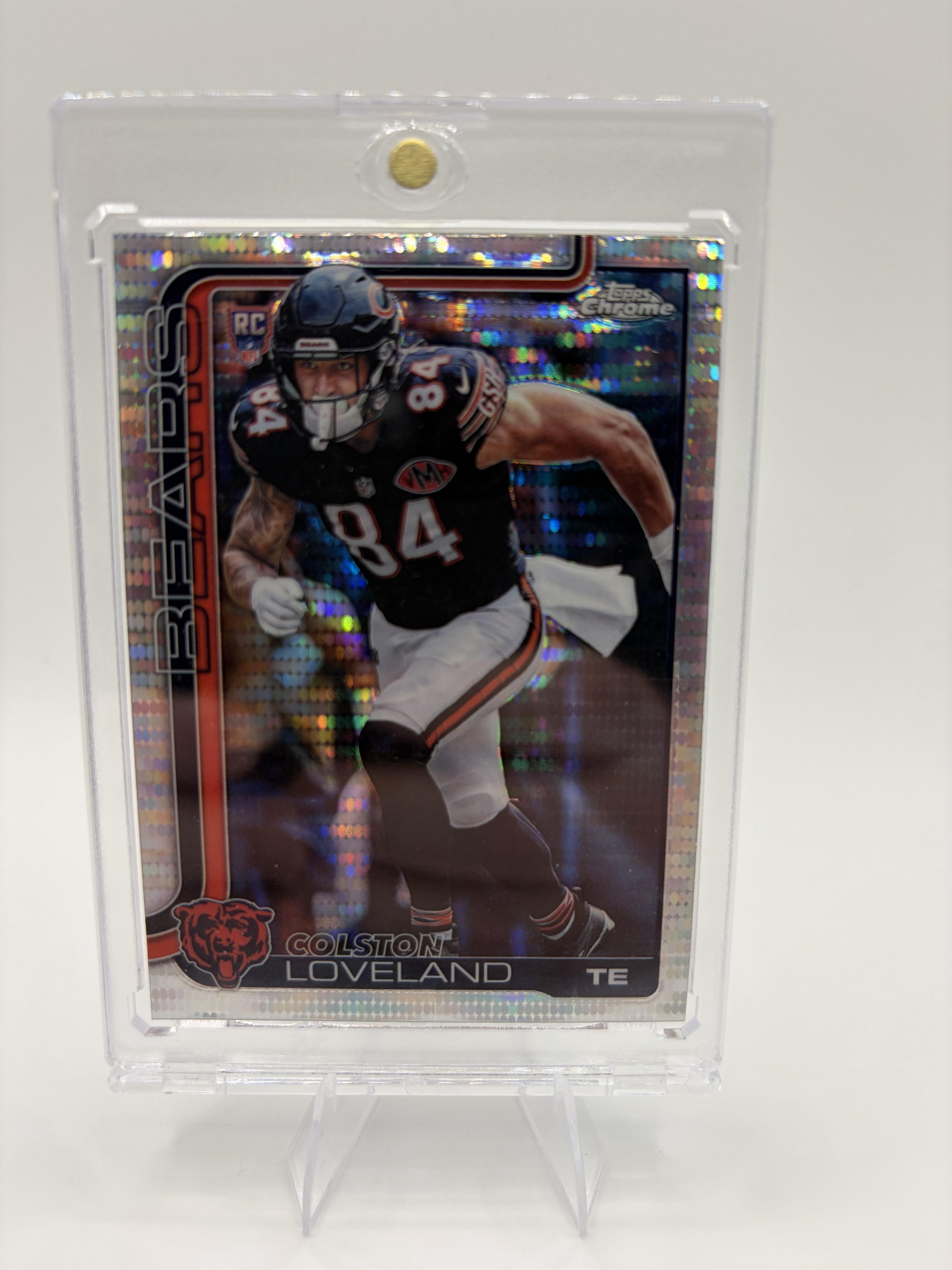 2025 Topps Chrome Football Colston Loveland Pulsar Refractor Bears NFL Football