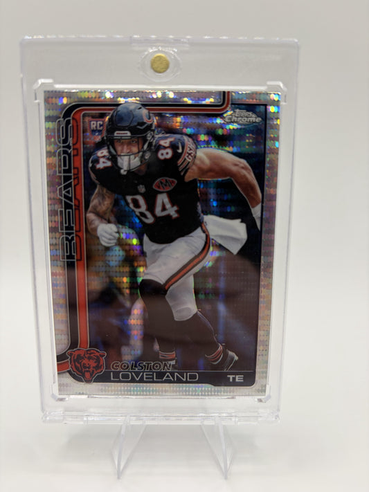 2025 Topps Chrome Football Colston Loveland Pulsar Refractor Bears NFL Football