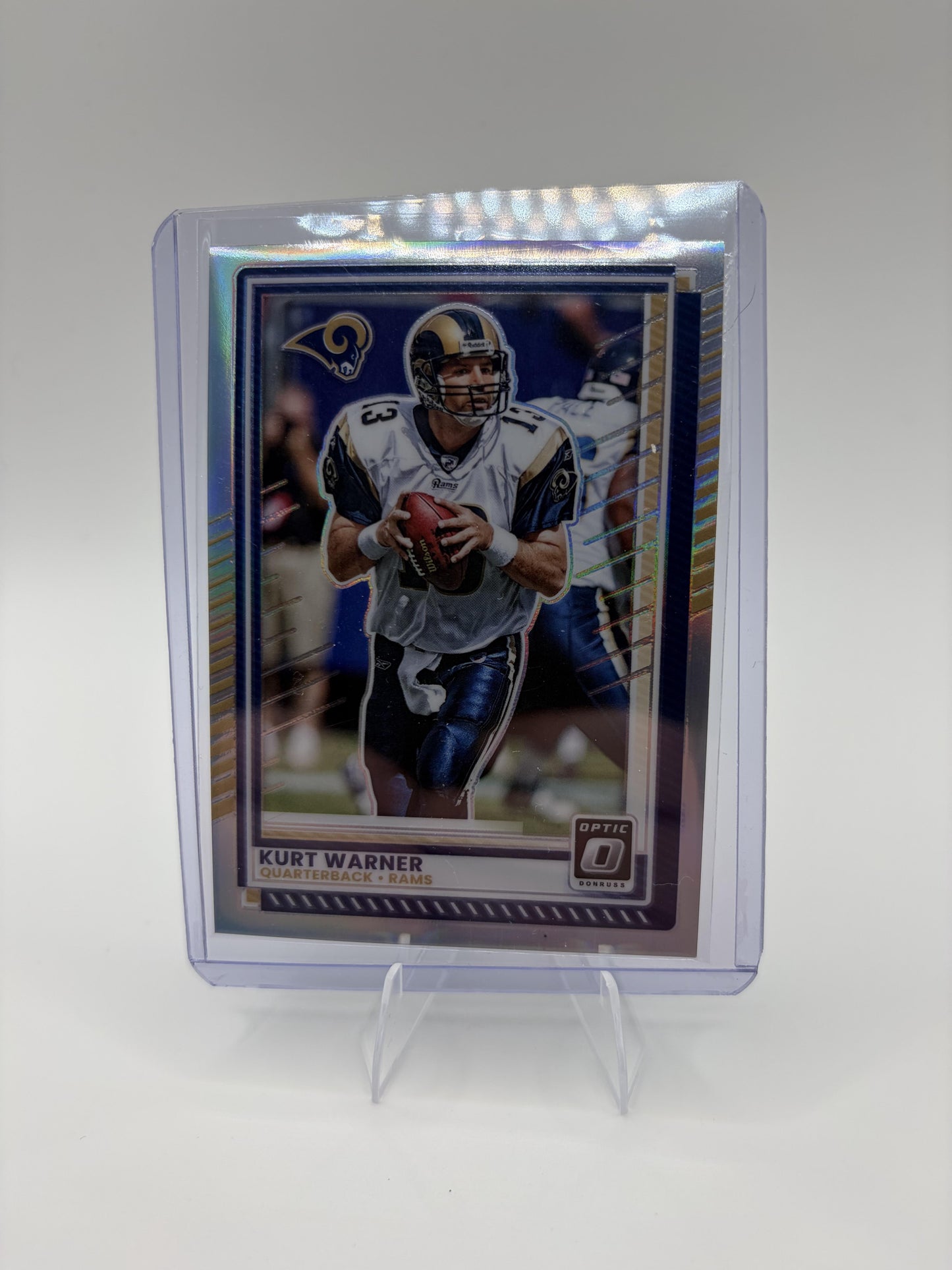 2025 Donruss Optic Kurt Warner Silver Holo Prizm #27 Rams HOF Legend